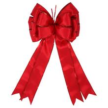 Bows Red Satin Christmas Tree Topper Bow By Celebrate It